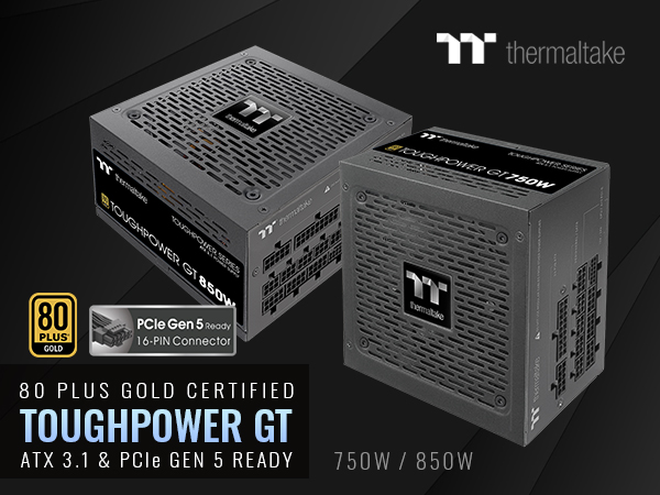 Thermaltake Toughpower GT 850W ATX 3.1 Standard Power Supply; 80